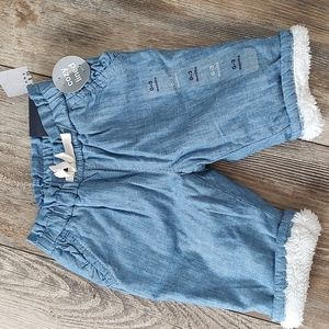 Gap booties and cozy lined denim pants 0-3 months